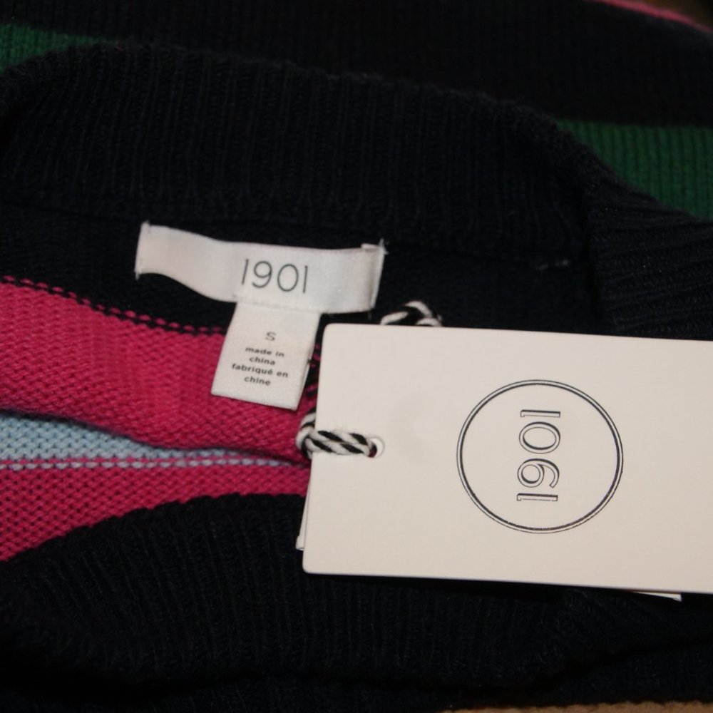 1901 Striped Side Button Pullover Sweater sz S NEW - Picture 9 of 15